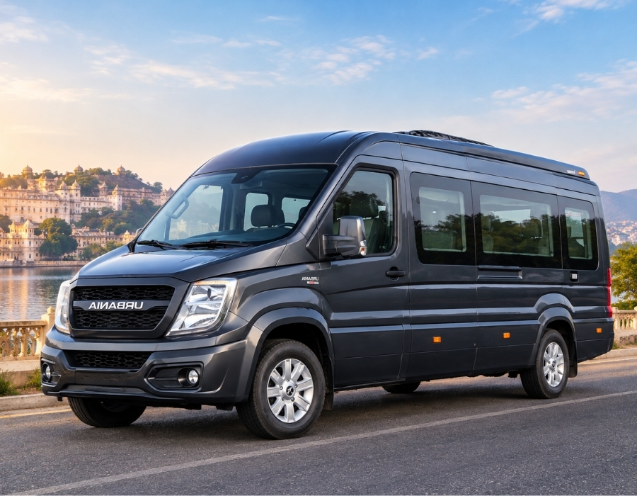 Book 9, 12, 17 Seater Force Urbania on Rent in Udaipur